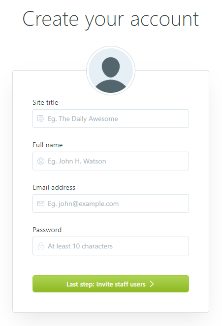 4 create your account